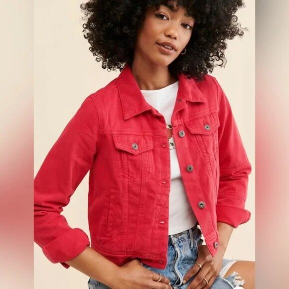 Rumors Denim Jacket Pink - Picture 2 of 5